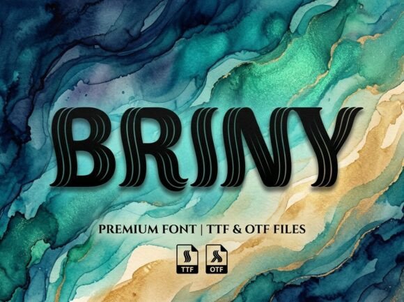 Briny: A Fluid Display Typeface for Coastal Web Design