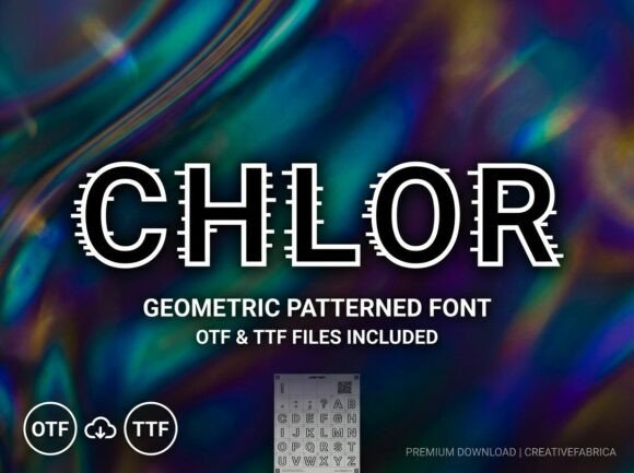 Chlor: A Modern Display Typeface for Creative Makers