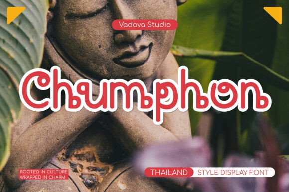 Chumphon: The Playful Display Typeface for Thai-Inspired Branding
