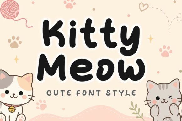 Kitty Meow: The Playful Display Font for Creative Product Design
