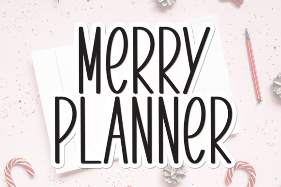 Merry Planner: The Handwritten Display Font for Elegant Craft Projects