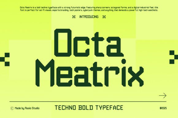 Octa Meatrix: A Futurist Display Typeface for Bold Editorial Design