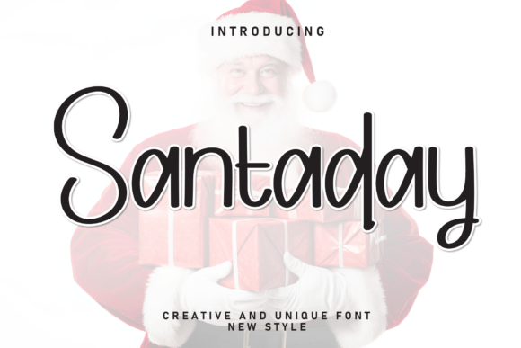 Santaday: A Quaint Handwritten Display Font for Whimsical Branding