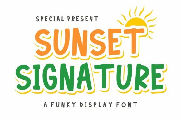 Sunset Signature: The Vibrant Display Typeface for Scroll-Stopping Campaigns