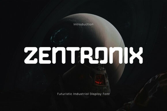 Zentronix: A Futuristic Industrial Display Font for Bold Editorial Design